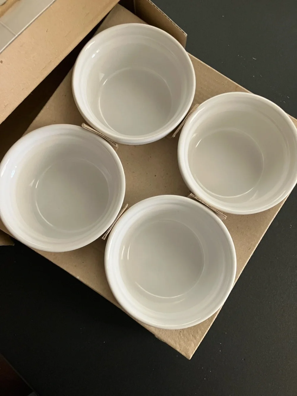 NEW Four Piece Ramekin Set White